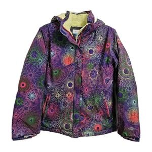 Columbia Jacket Girls 14-16 Omni Tech Waterproof Hooded Ski Snow Outdoor Winter